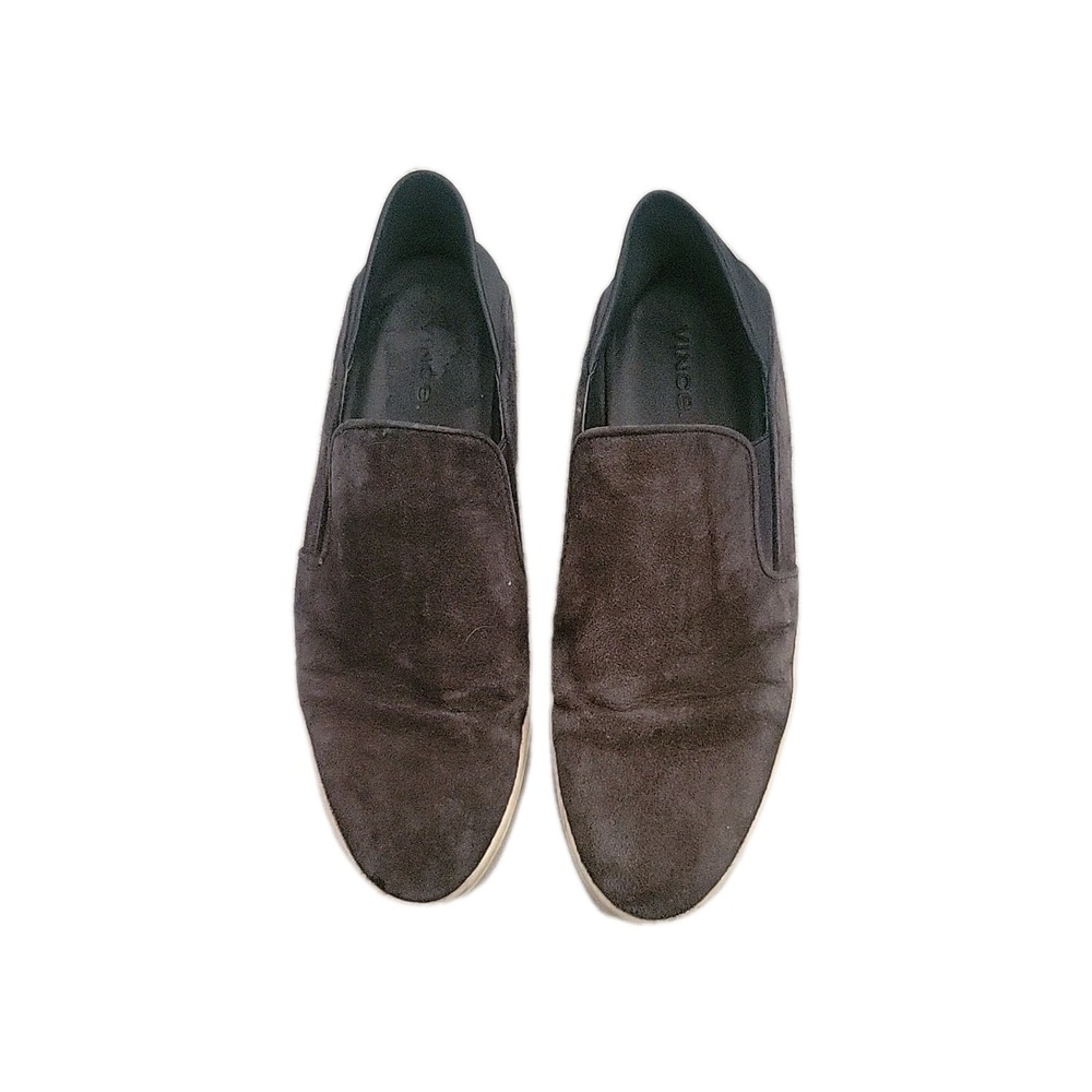 VINCE Suede Grey Slip-On Shoes 6 Comfort Beach Coastal California Designer Comfy